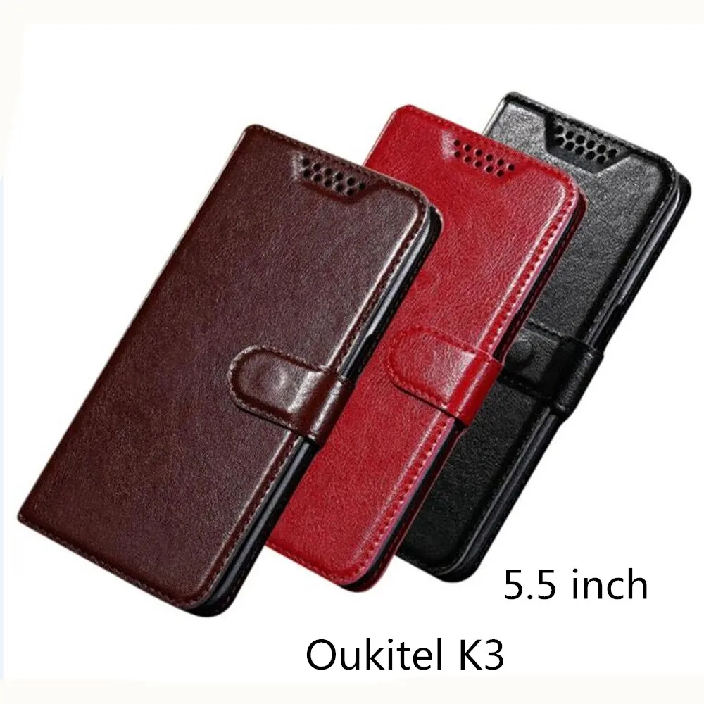 Для Oukitel K3 чехол Чехол Флип Роскошный PU кожаный бумажник силиконовый для флип