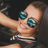 Очки солнцезащитные женские круглые в ретро стиле, зеркальные винтажные Светоотражающие солнечные очки с плоскими линзами для вождения, 2022 ► Фото 1/6