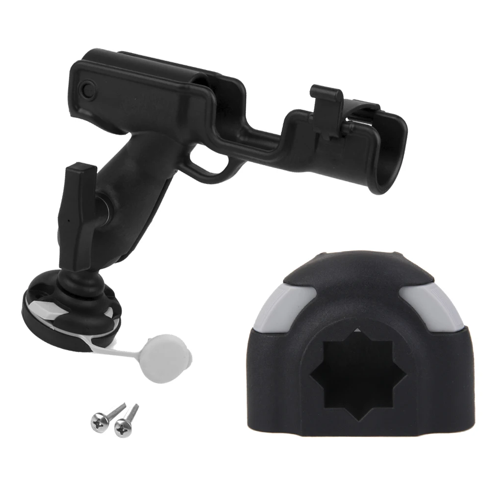

Durable Marine ABS Adjustable 360 Degree Boat Kayak Fishing Rod Holder Rack with Mount Base Bracket for Dinghy Accessories