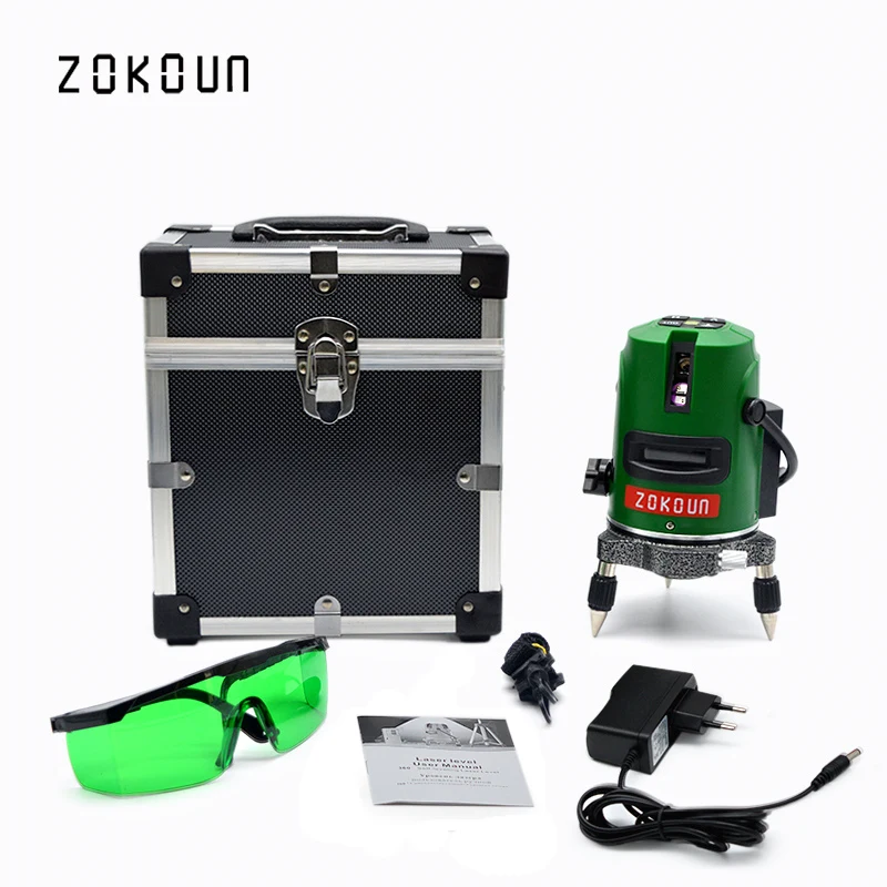 

EU plug 2 Lines 1V1H Slash Function Vertical Horizontal Self leveling Cross Lazer Level Tools GREEN Cross Line Laser