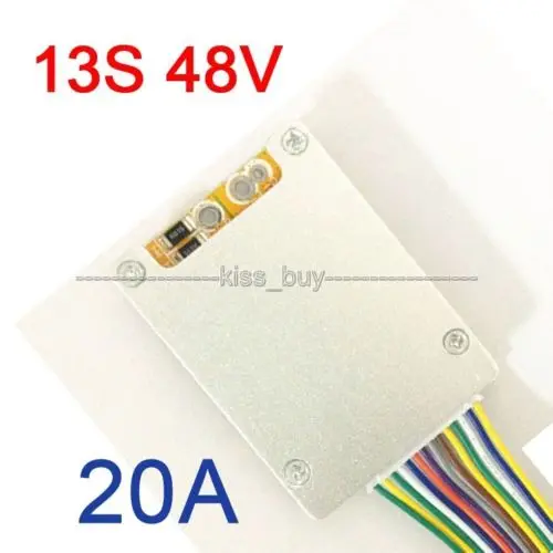 

13S 48V Li-ion Lithium CellS 20A Battery Protection BMS PCB Board w/ Balance