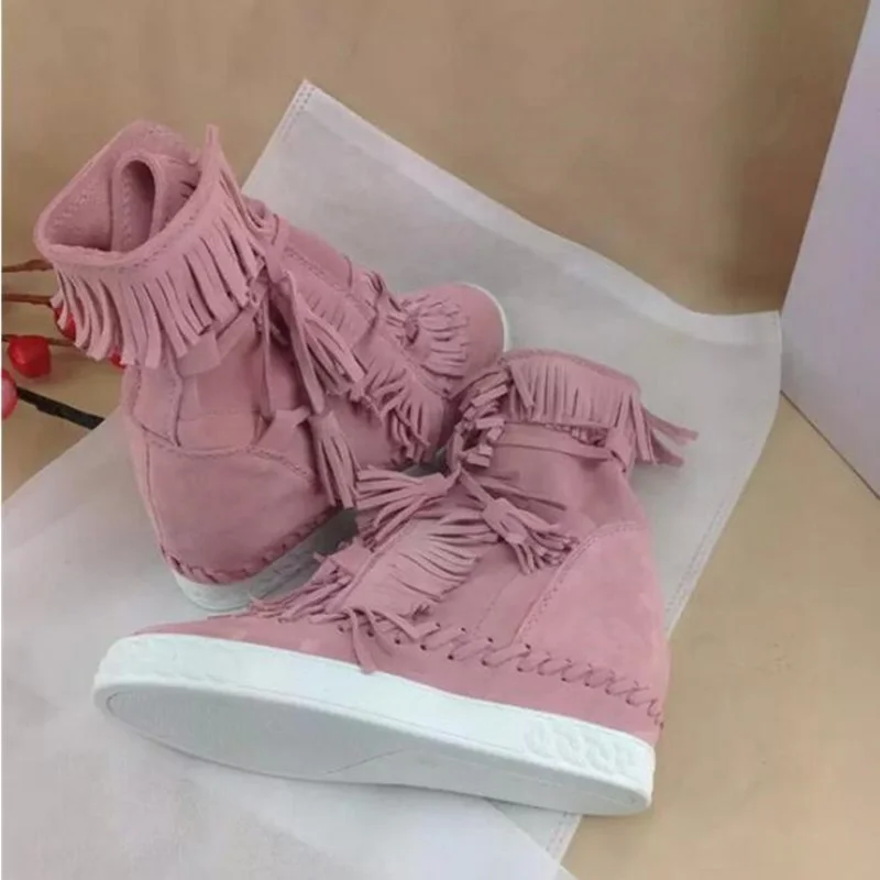 Chaussures Rond Bordées 2018 As Femmes Lacent Coins Bottines Picture Gland as Bout Pour Cuir Croissante Automne Picture En Suédé Hauteur X1gqXr