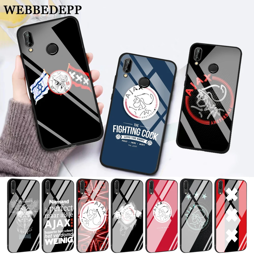 Ajax Team стеклянный чехол для Huawei P10 lite P20 Pro P30 P Smart honor 7A 8X 9 10 Y6 Mate 20|Бамперы| |