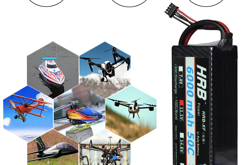 2 шт аккумулятор hrb lipo 3S 11,1 V 6000mAh 50C XT60 RC части T Deans EC5 разъемы Жесткий Чехол для Traxxas Trx4 автомобили грузовик лодка 1/10