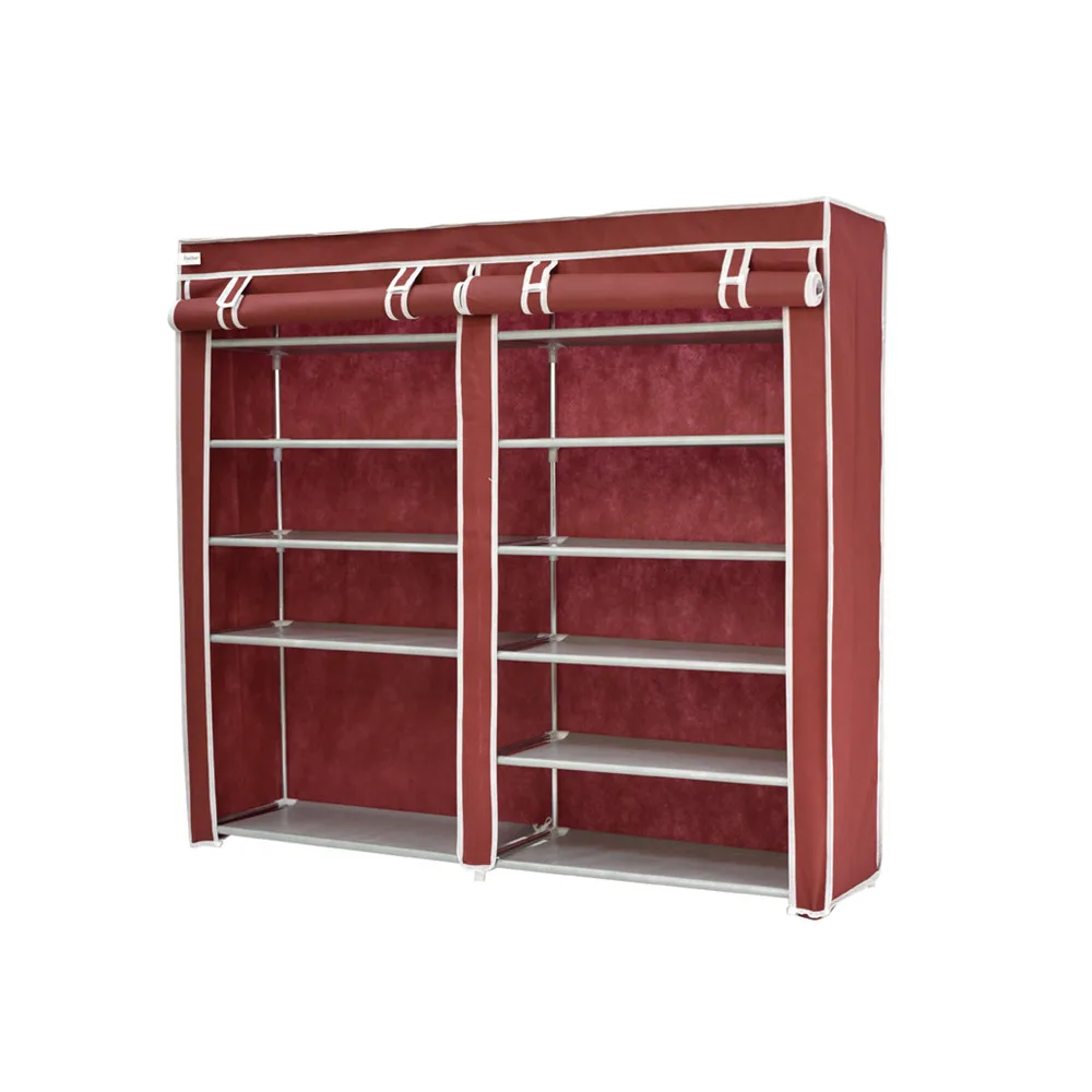 Finether Double Fabric Shoe Rack,,Canvas Shoe Cabinet Shoes Rack Prevent Dust And Moisture Storage Large Capacity Home Furniture0
