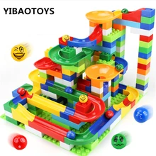 200 шт./компл. сборка "сделай сам" Строительство Мрамор забе Мячи лабиринт игровой трек Строительные блоки Образование блоки игрушки с коробкой