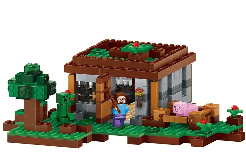 Lepins Модель Строительство комплекты Совместимость withlego 21115 мой мира MineCraft первой