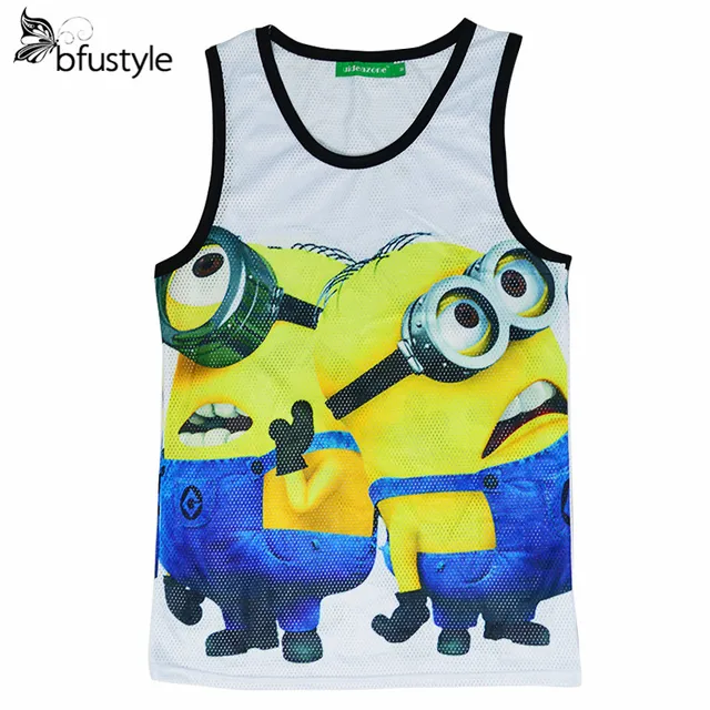 New Summer Tank Top Women 3D Print Despicable Me Minion Men Tops Vest Undershirt Sleeveless