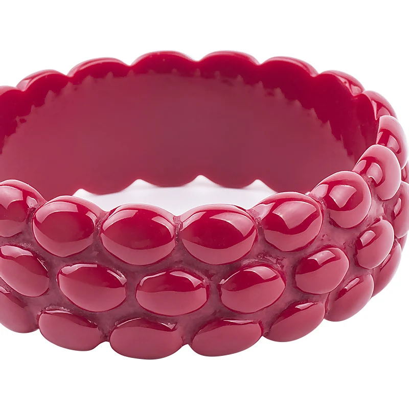 Trendy Resin Cuff Engraved Stone Bracelet Bangles for Women Statement Fashion Acrylic Bracelet Female Simple Charm Party Jewelry (5)