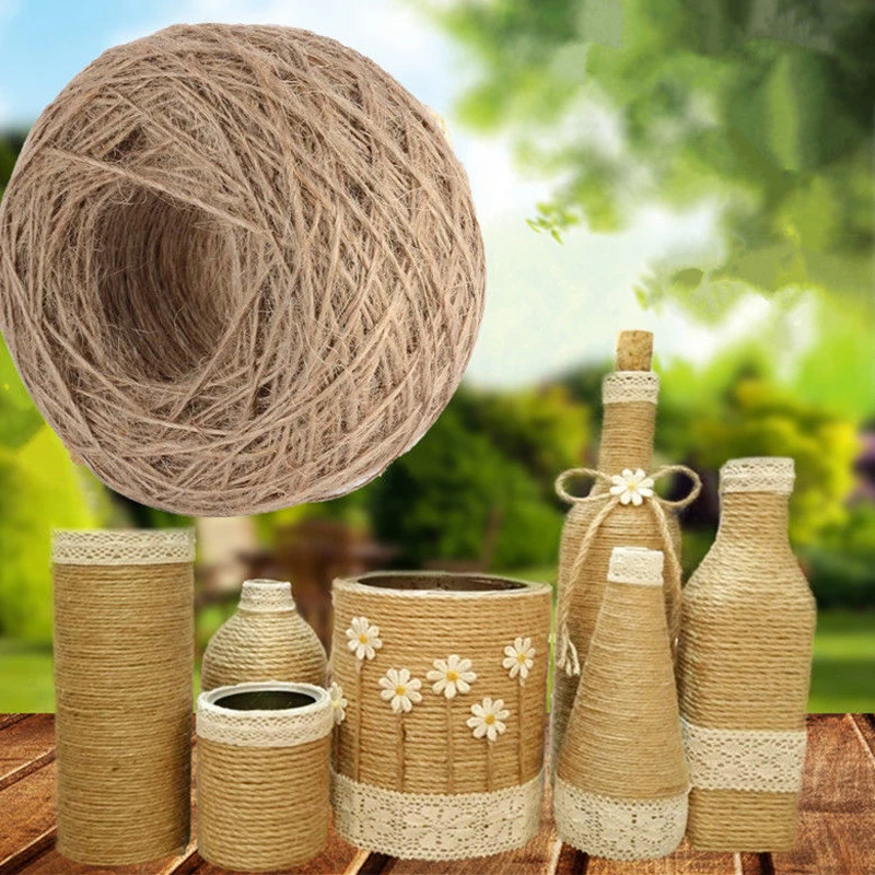 Hot Rustic Wrap Gift Packing Hemp Rope String Natural Burlap Hessian Jute Hot Rustic Wrap Gift Packing Hemp Rope String Natural Burlap Hessian Jute