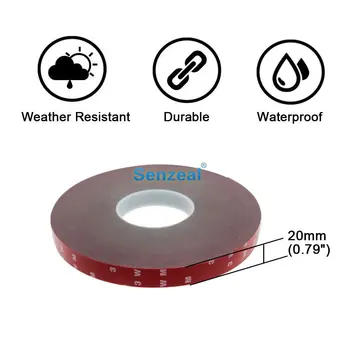 

30m x 20mm Double Sided Tape Acrylic Foam Adhesive Versatile Strong Permanent Glue High Strength Stickers Car Accessories Tape