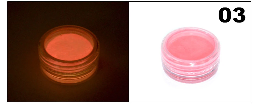 1 г ультратонкий флуоресцентный эффект 10 различных цветов для дизайна ногтей Блестящий пигмент 3D светящийся порошок Dcorations - Цвет: 03