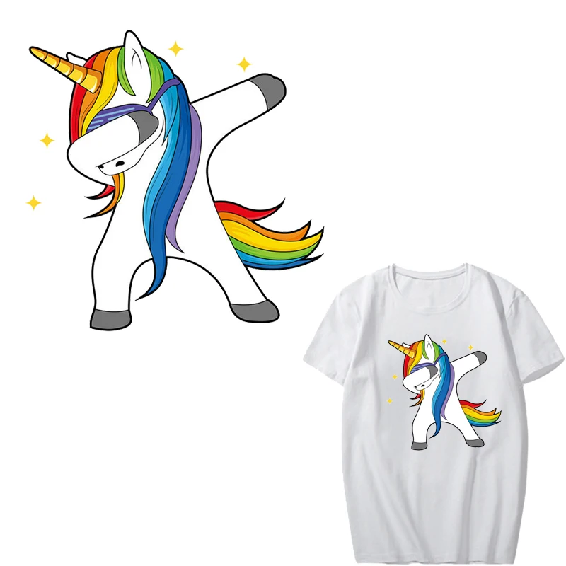 

Unicorn Patches Boys Girls Gift Clothing Deco Washable Heat Transfer Vinyl Badges Diy Accessory New Design Iron on Patches