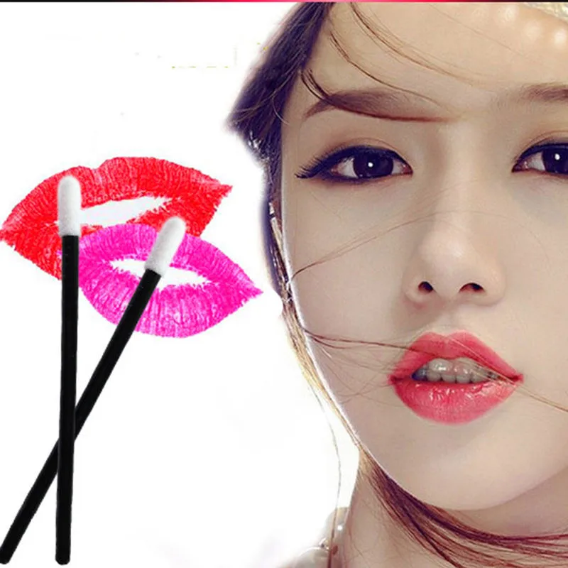 Practical 50Pcs Lip Brush Cosmetic Lipstick Gloss Wands Applicator
