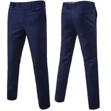 Узкий крой, на лето деловой мужской строгий костюм брюки Свадебные брюки для жениха S-6XL 9 цветов брюки высокого качества