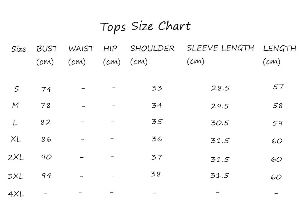 top size