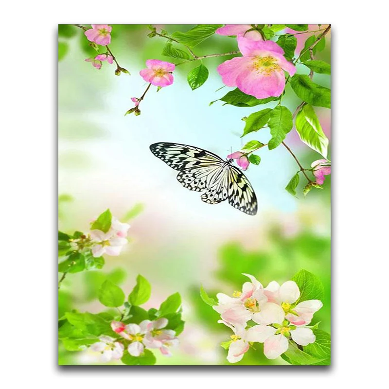 DIY 3D Diamond painting flower Full Round Diamond mosaic orchid Full Square Diamond embroidery Cross stitch Butterfly tree