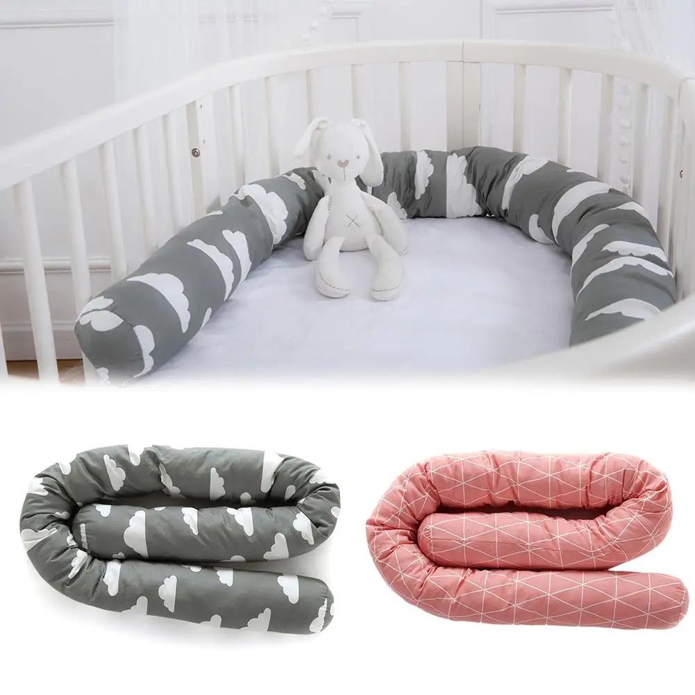 

New INS Children's Room Printing Crib Bed Surrounding Safety Crash Barrier Bed By Appease Long Strip Pillow