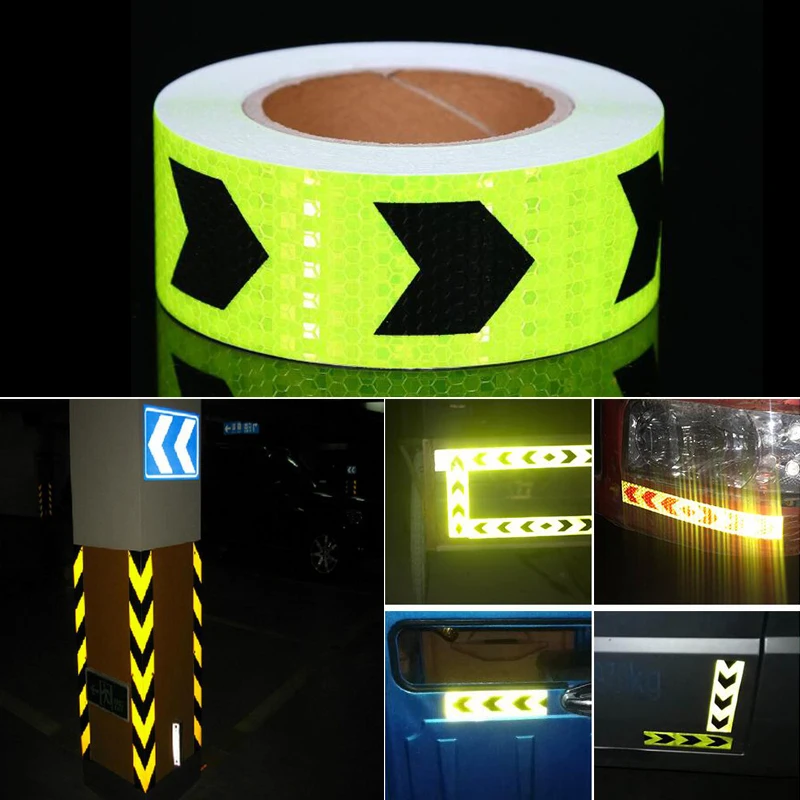 .35" x appx 35'  Roll NEON FLUORESCENT YELLOW  REFLECTIVE  TAPE 