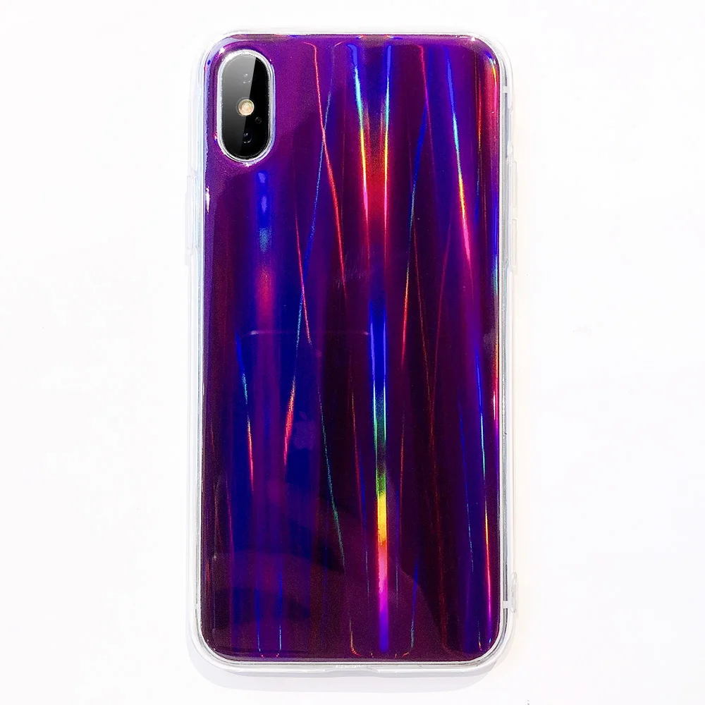 KIPX1122E_1_JONSNOW Aurora Shining Laser Phone Case for iPhone 6 6S 7 8 Plus X XS XR XS Max Glossy Soft Silicone Case Back Cover Capa Coque Fundas