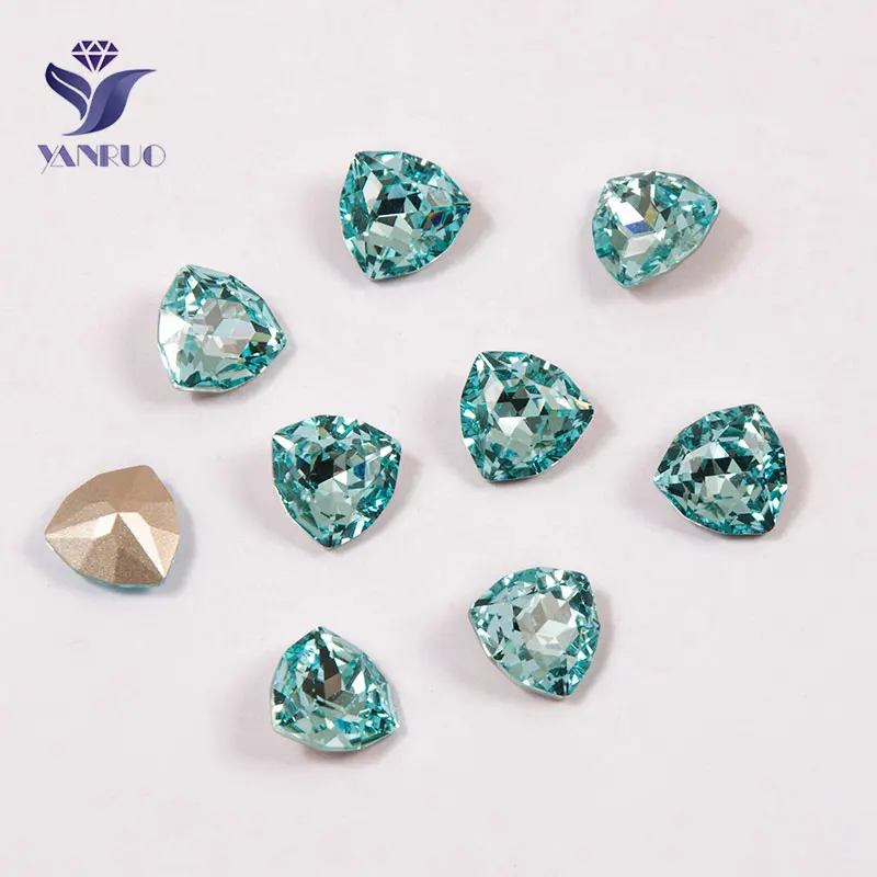 

YANRUO 4706 Aquamarine Sewing Strass Fancy Sones Rhinestones Sewing Claw Trim crystal and stones For Dress