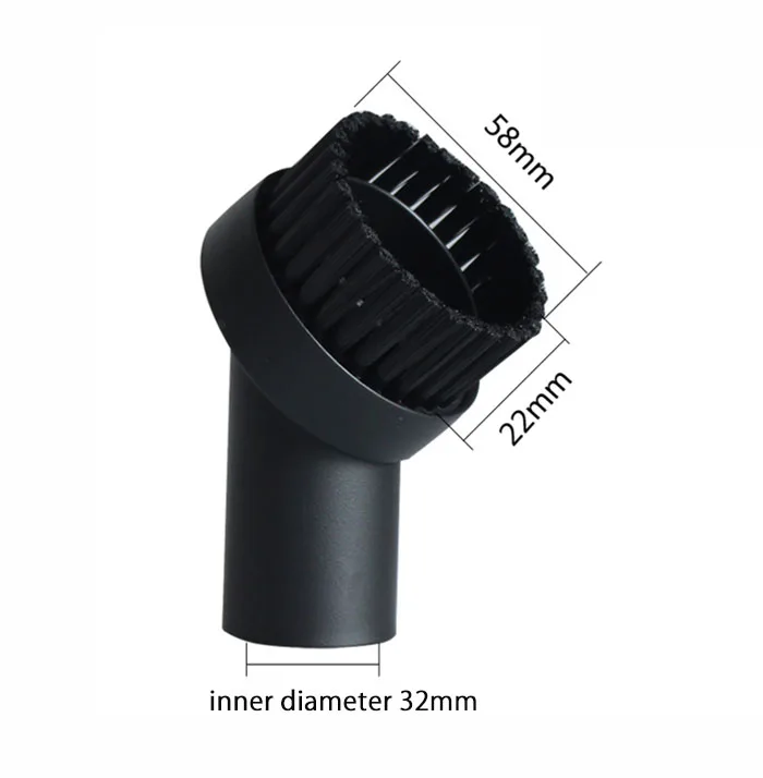 

1-1/4" Round PP Brush Dusting Brush Vacuum Attachment Nozzle for Most 1.25'' Vacuum