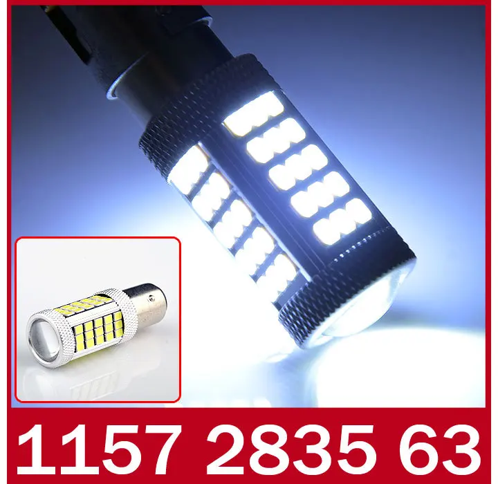2pcs lot BAY15D High Power Fog Light 1157 63SMD 3528 Diode LED Daytime 2pcs lot bay15d high power fog light 1157 63smd 3528 diode led daytime