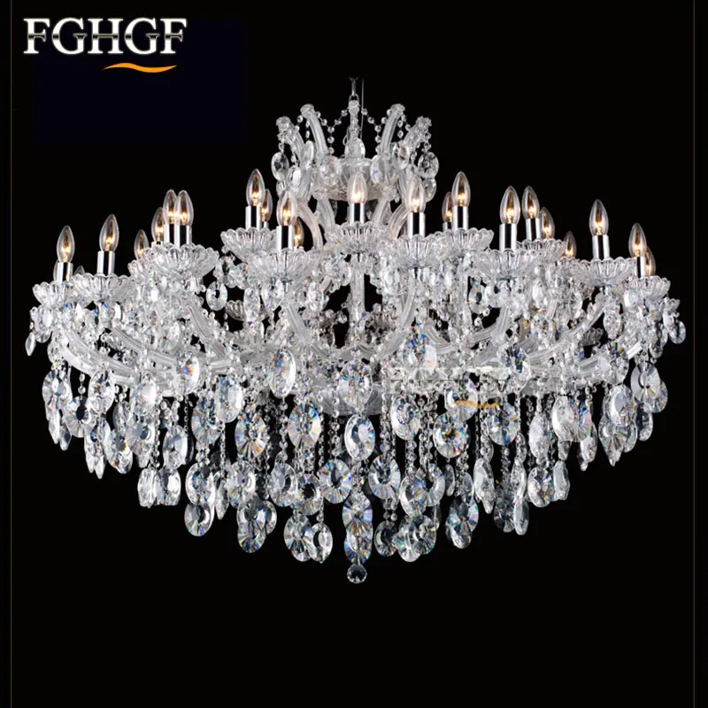

Luxurious Large Crystal Chandelier Lighting Maria Theresa Crystal Light for Hotel Project Restaurant Lustres Luminaria Lamp