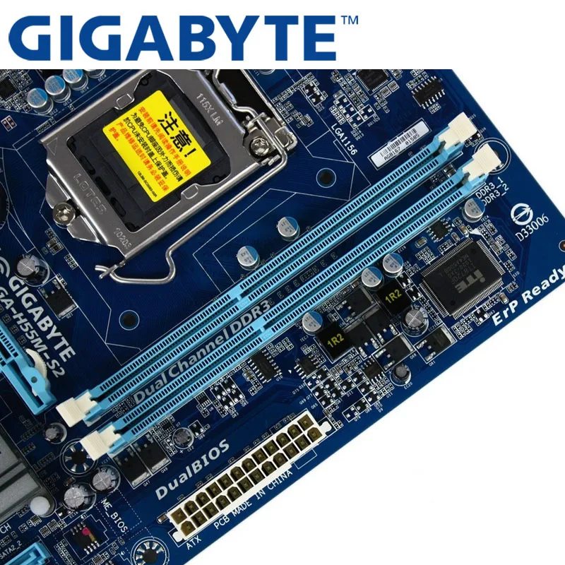 GIGABYTE GA-H55M-S2 настольная материнская плата H55 Socket LGA 1156 i3 i5 i7 DDR3 16G Micro-ATX оригинальная материнская плата H55M-S2