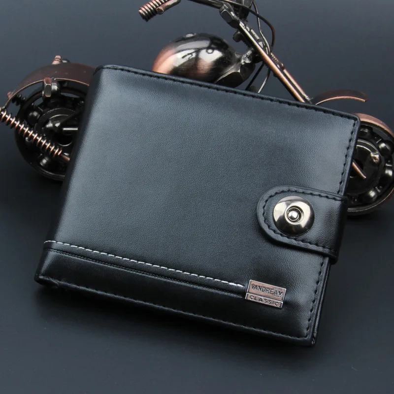 

Men Wallets Soft Pu Leather Hasp Designer Money Clip with Coin Pocket Purse 2017 New Gift Card Hold for Men Bag Black Color