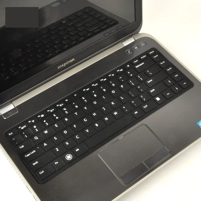 Новая силиконовая клавиатура кожного покрова протектор для Dell Inspiron 14R N4110 N4120 N4050 14В 14VR 14RR 13Z M411R M4040 M4110 7520 - Цвет: Black