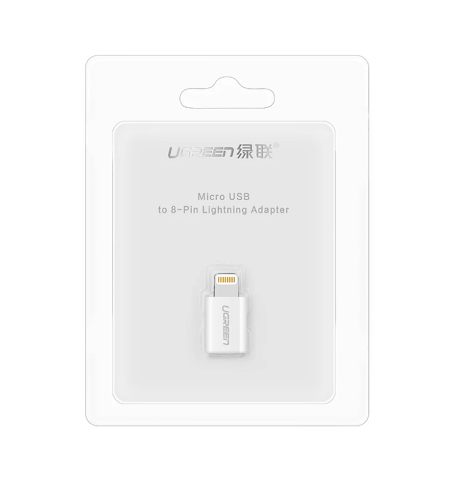 Ugreen USB адаптер для iPhone 8 Lightning-Micro USB для iPhone 11 Pro XS 7 адаптер для быстрой зарядки и синхронизации данных для iPad USB кабель