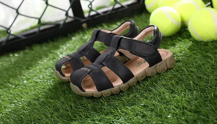 Children cow leather sandals-18