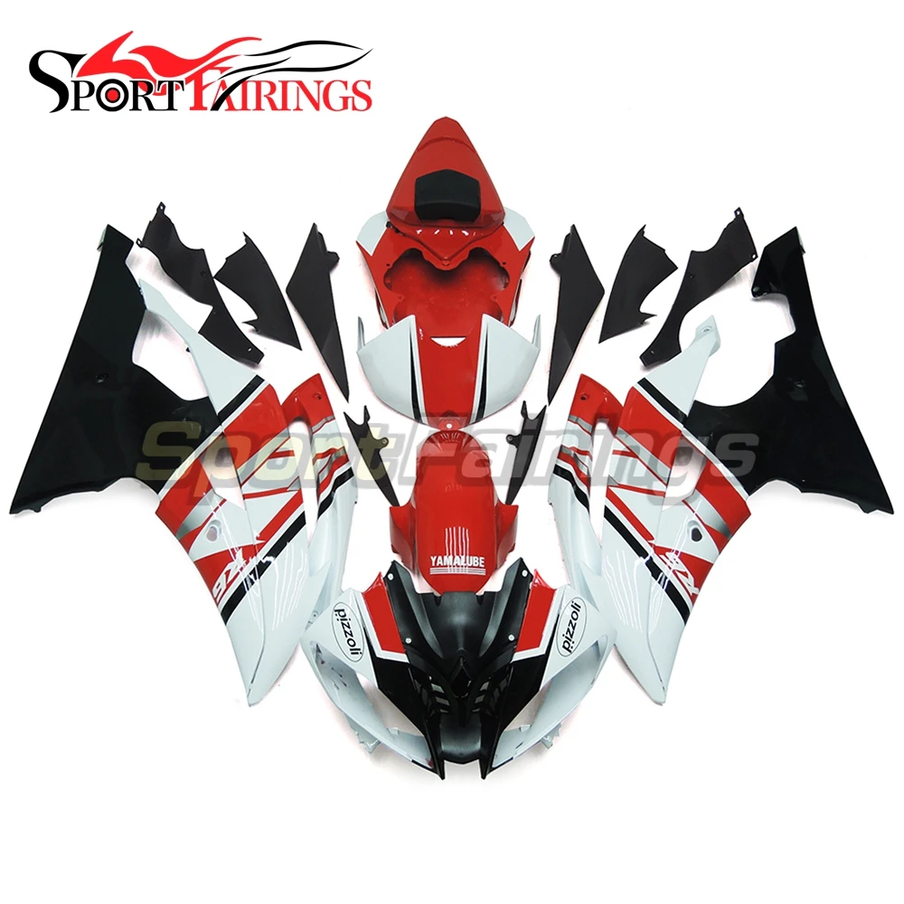 

YAMALUBE Red Black Injection Fairings For Yamaha YZF600 R6 08 09 10 11 12 13 14 15 Plastic ABS Motorcycle Fairing Kit Bodywork
