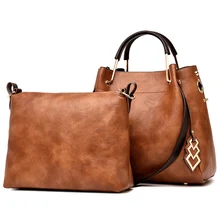 2 комплекта, женская сумка, масло, воск, женские кожаные сумки, роскошные женские металлические ручные сумки, женская сумка-мессенджер, сумка-тоут, Основная сумка, женская сумка