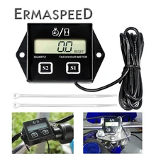 Мотоцикл Счетчик часов Тахометр Датчик мото лодка ЖК цифровой инструмент универсальный для автомобиля KTM Honda Kawasaki мотобайк