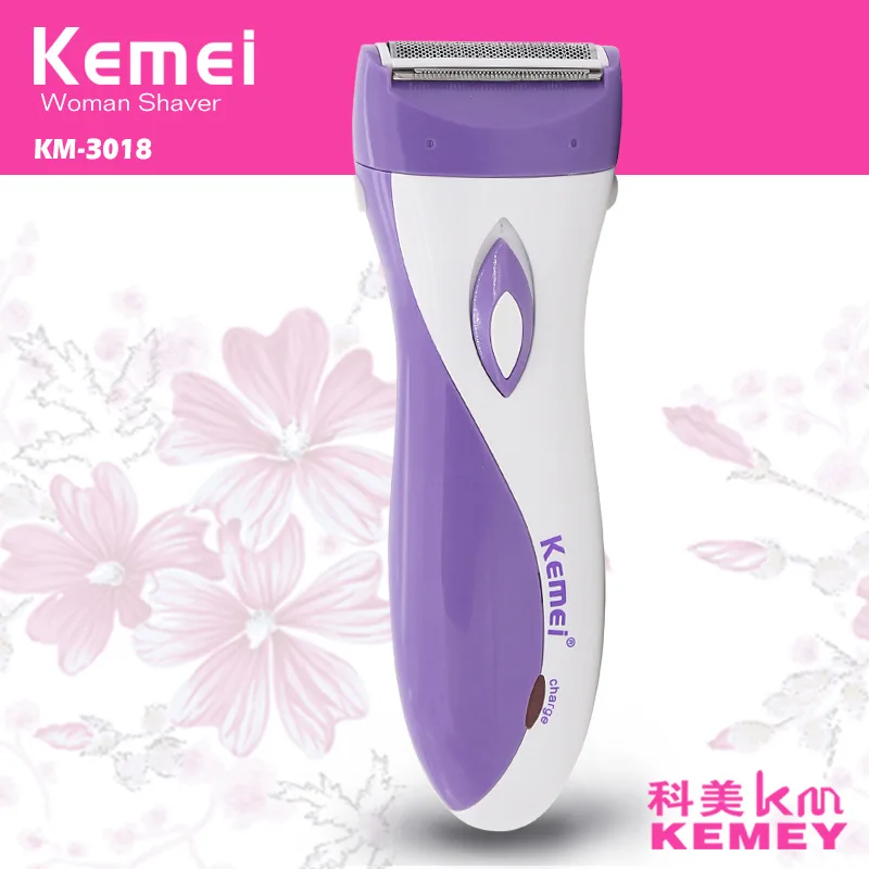 

110-240V kemei rechargeable lady epilator electric shaver electric hair remover depilador hair trimmer shaver removal for women
