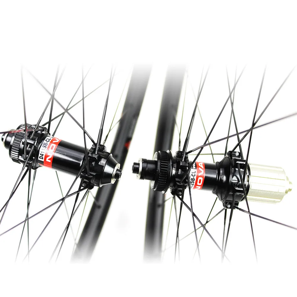 Sale Elite Disc Brake Wheels Gravel Bike Wheelset Cyclocross Carbon Rim Pillar 1423 Spoke Novatec D411 D412 Hub Center Lock Or 6 Bolt 5