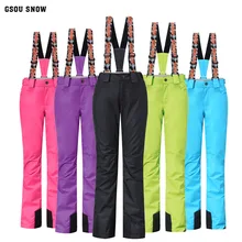 Gsou Snow Brand Ski Pants Women's Waterproof Snowboard Pants Breathable Skis Pants Winter Sports Sports Mountain Ski Pants gsou snow brand ski pants men snowboard pants pofessional skiing pants winter outdoor sport snowboarding clothing snow trousers