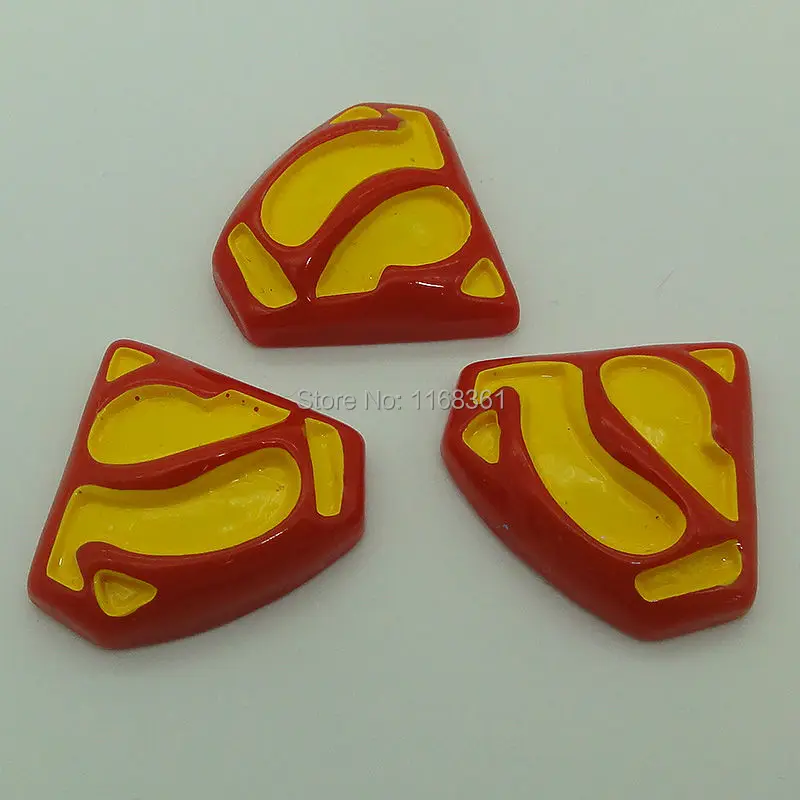 1pcs/lot resin flat back Halloween super man logo 27mm Cabochons Scrapbooking Hair Bow DIY Christmas decration C110-6