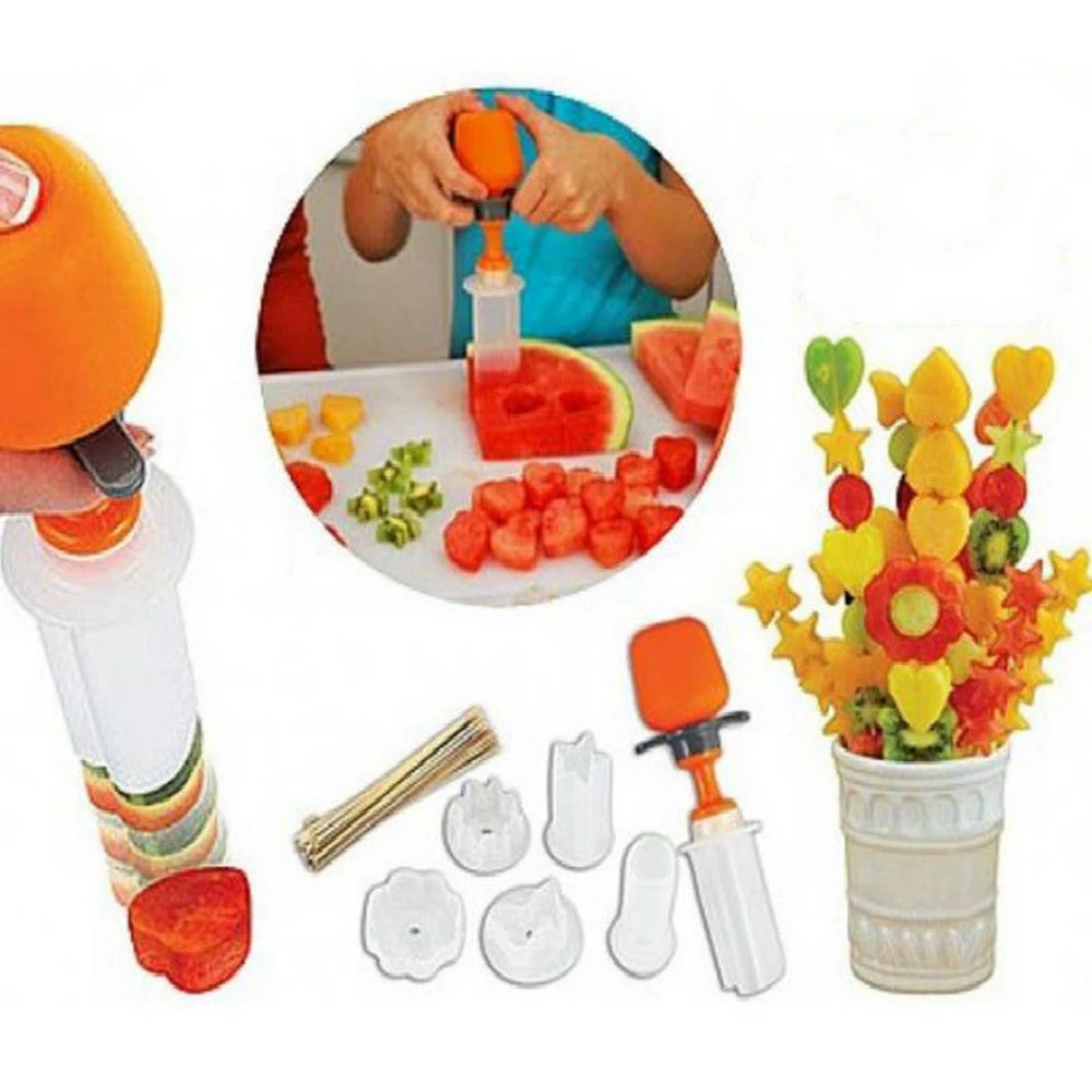 

7PCS/1Set Fruit Salad Carving Vegetable Fruit Arrangements Smoothie Cake Tools Kitchen Dining Bar Cooking Accessories Supplies