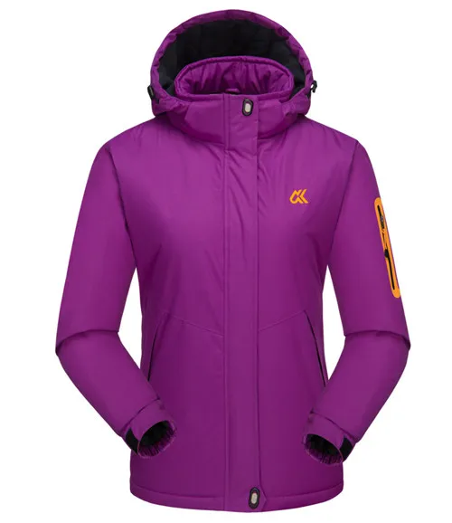 XIYOUNIAO размера плюс M~ 7XL Зимняя парка Мужская Женская плюс бархатная теплая ветрозащитная водонепроницаемая куртка мужская Съемная куртка с капюшоном - Цвет: women purple