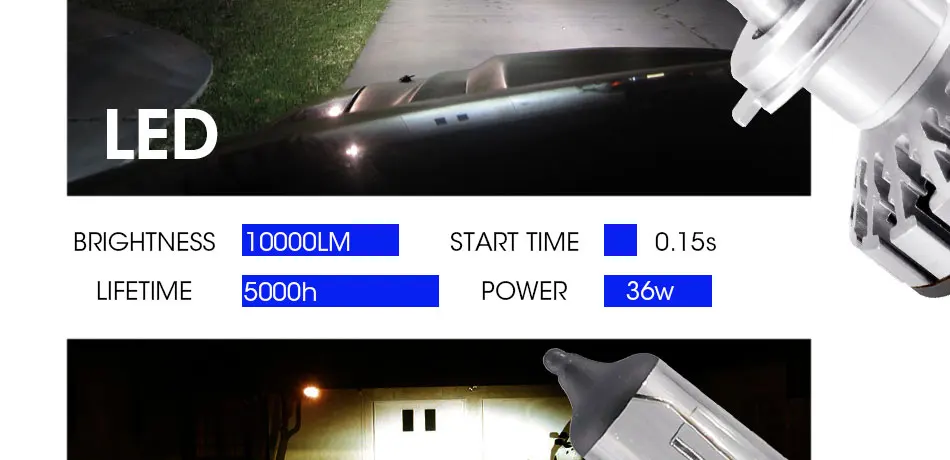 1 Pair H4 H7 LED Headlight Bulbs H1 9005 9006 HB4 Led canbus Anti-EMC H1 HB3 50W 10000LM 6000K Car Led Auto Headlights kit 12V mini size slient fan (10)