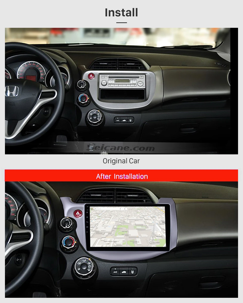 Perfect Seicane 10.1" 2Din Android 8.1 GPS Car Radio For Honda 2007 2008-2011 2012 2013 Multimedia Player Wifi Head Unit 3