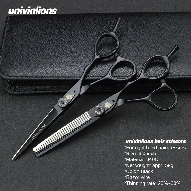 5.5/6" black gold barber hair scissors hairdressing scissors professional hair scisor barber supplies shears gift japan haircut