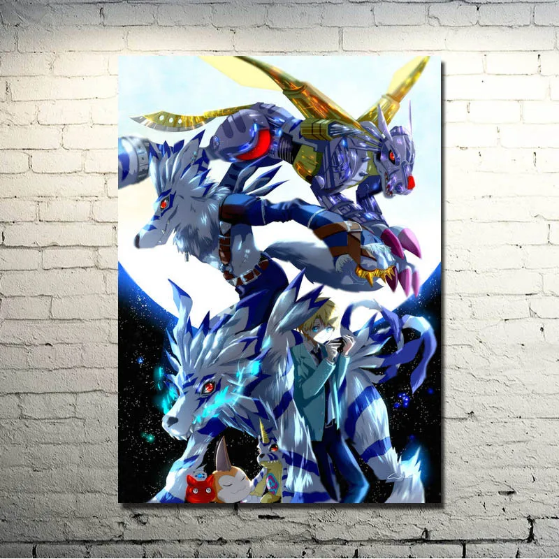 Popigist-Digimon Приключения Tri аниме Шелковый плакат печать 13x18 дюймов фотографии для Декор в гостиную отличный подарок 017