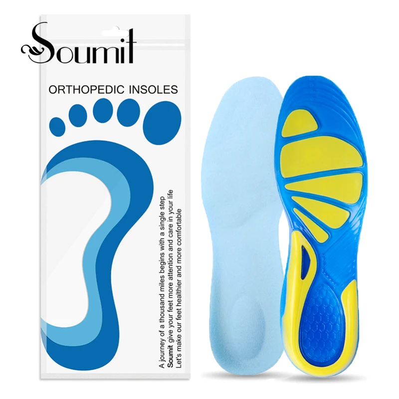 

Soumit Elastic Silicone Velvet Anti-slip Sports Insole Shock Absorption Shoe Pads Velvet Moisture Wicking Insoles for Men Women