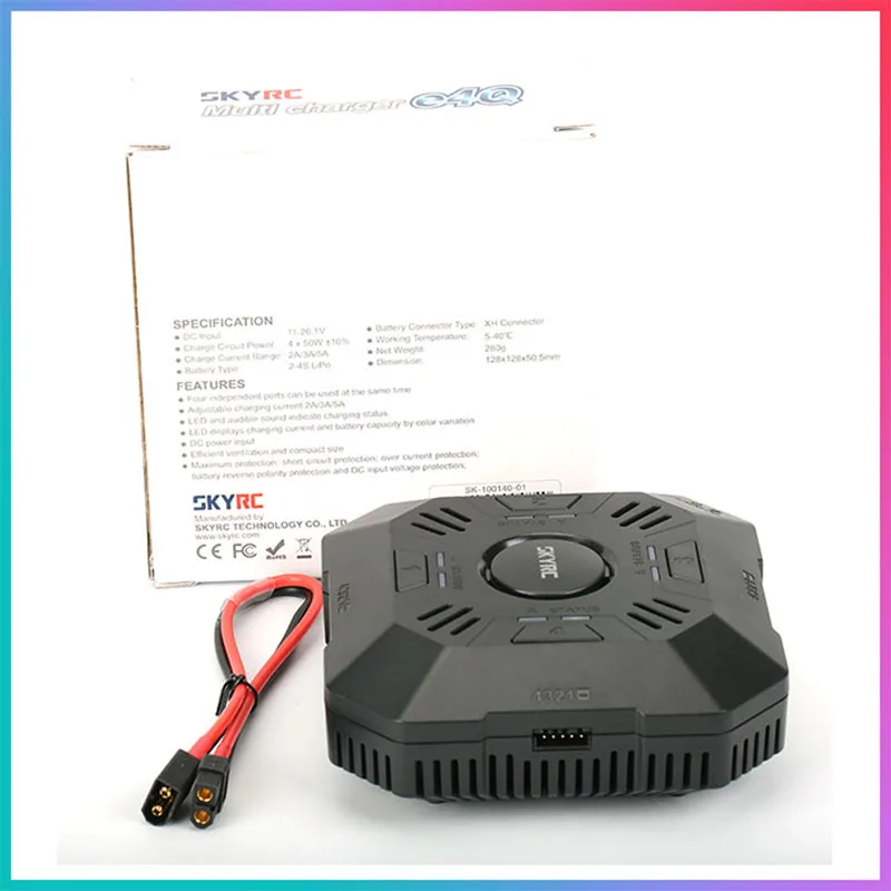 SKYRC Multi Balance E4Q 4 портовое зарядное устройство XT60 DC разрядное для 2 4S LiPo дрона