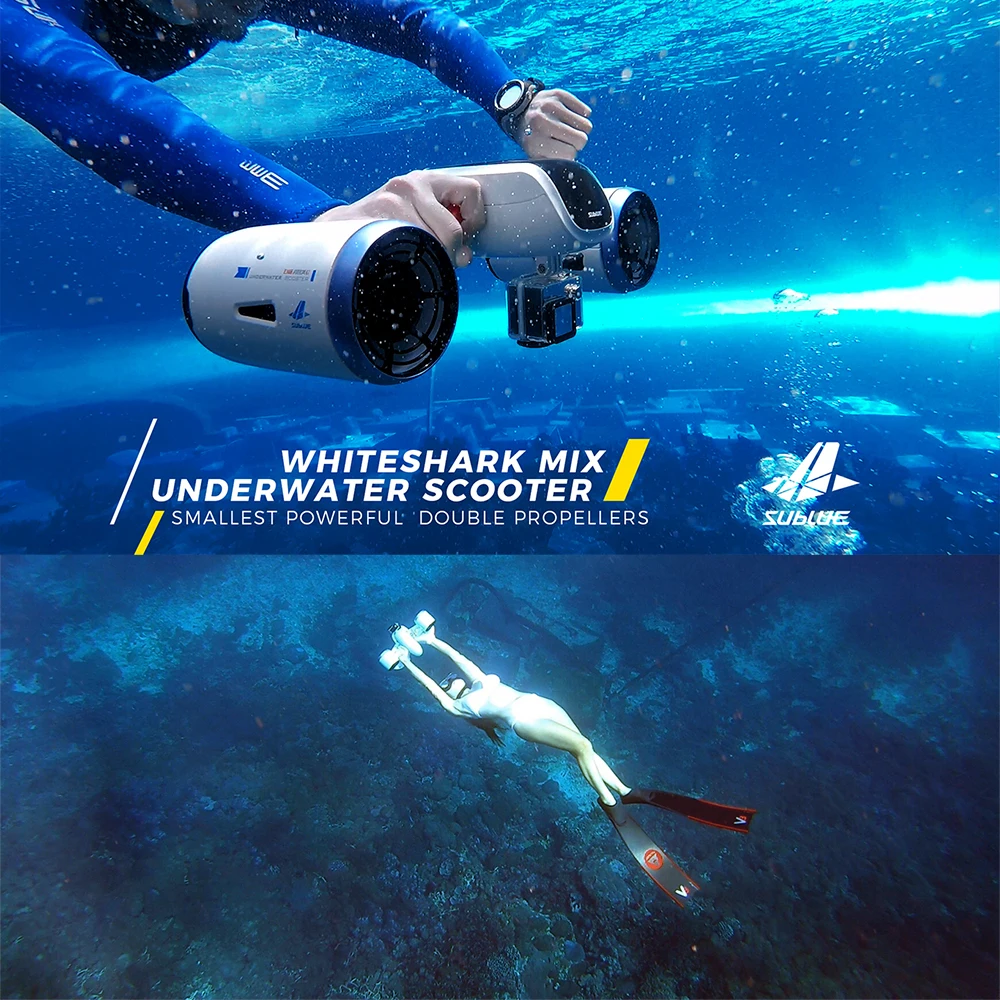 Sublue Whiteshark Mix подводный скутер для GoPro HERO 5 Black HERO 6 черный для дайвинга, плавания и подводного плавания в воде