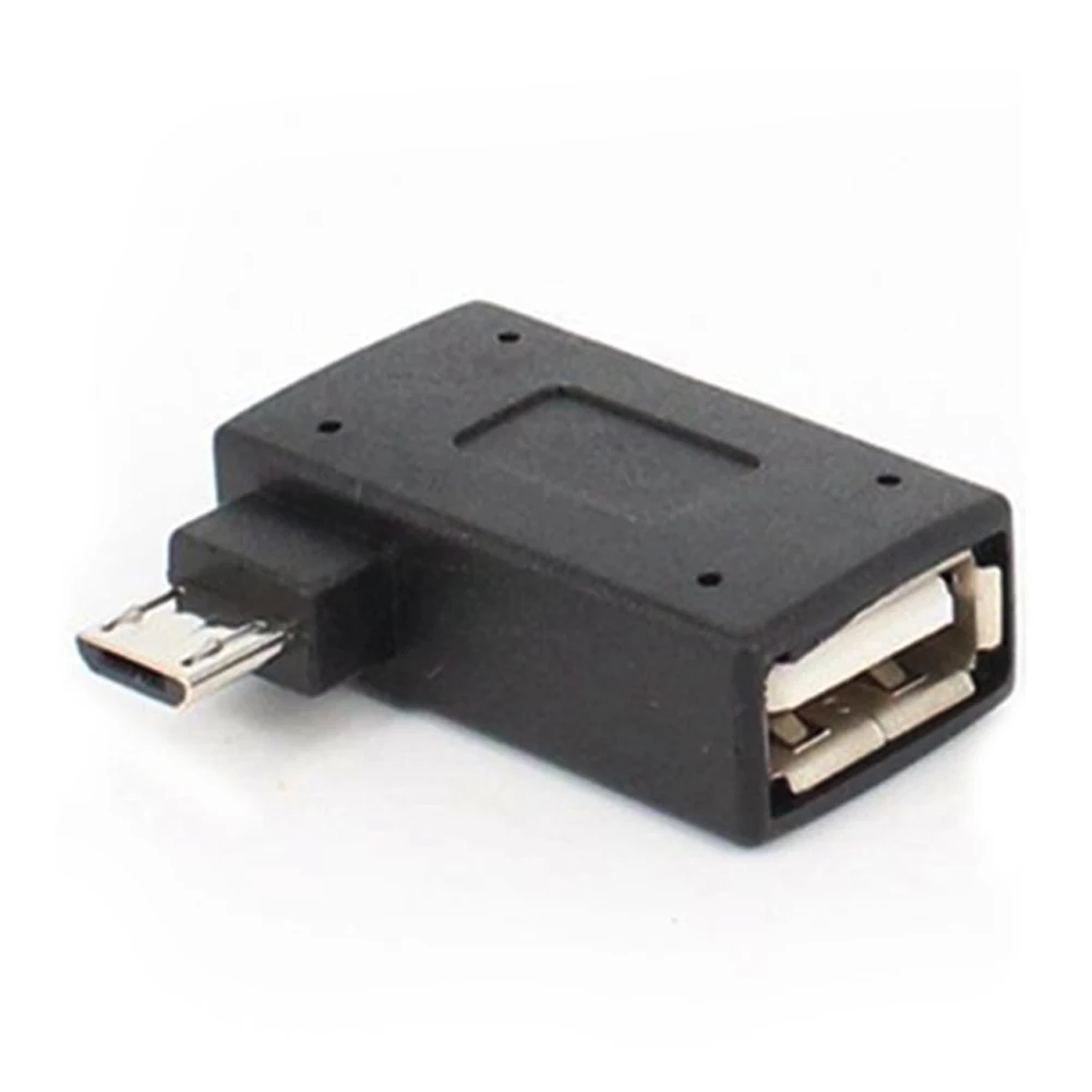 Конвертер USB 2,0 хост микро левый/правый угол 90 градусов OTG адаптер для телефона/планшета